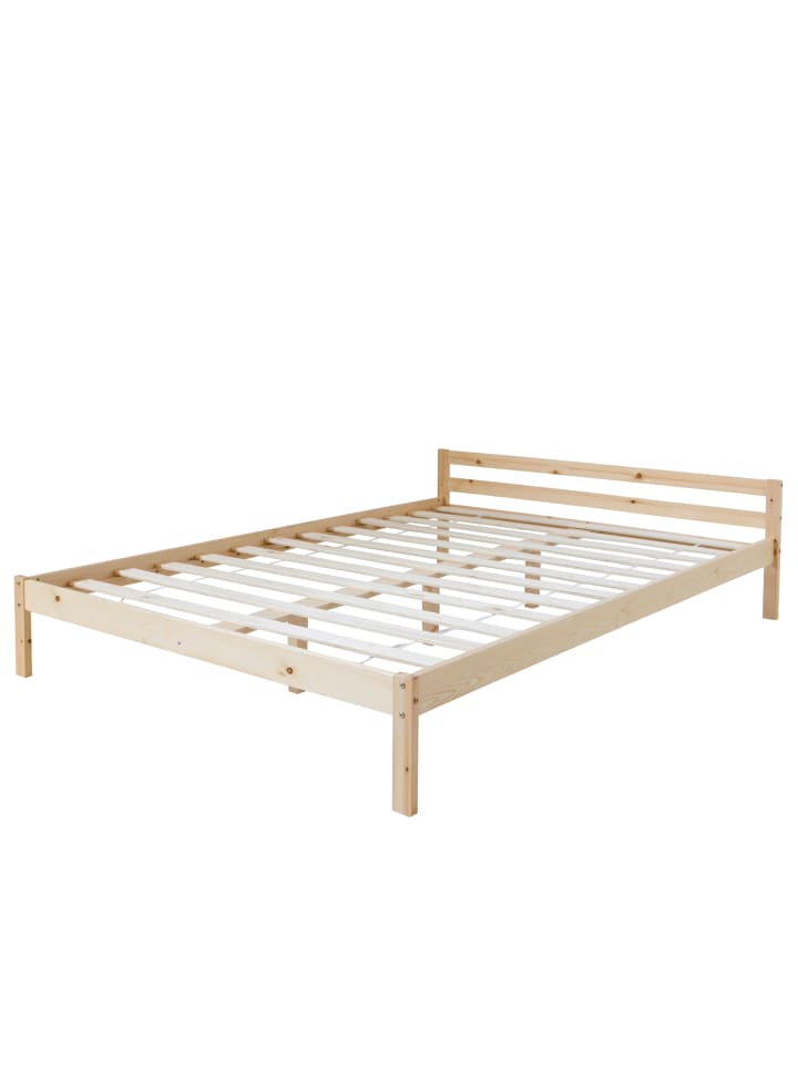 Homestyle4u Holzbett 140x200 in Braun günstig kaufen 140 x 200 cm