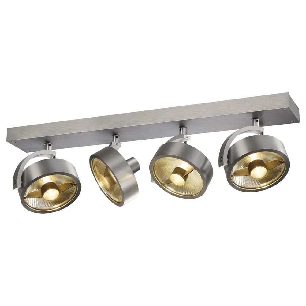 SLV Deckenspot Deckenleuchte Kalu Cw in Silber GU10 4-flammig, keine Angabe, Leuchtmittel enthalten: Nein, warmweiss, Deckenstrahler, Deckenspot, Aufbaustrahler