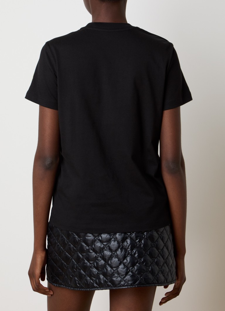 T-shirt Moncler con logo e strass