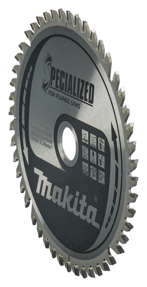Makita Tillbehör B-32998 Sänksågblad Specialized Wood ATB 160 x 20 x 2,2 mm T48
