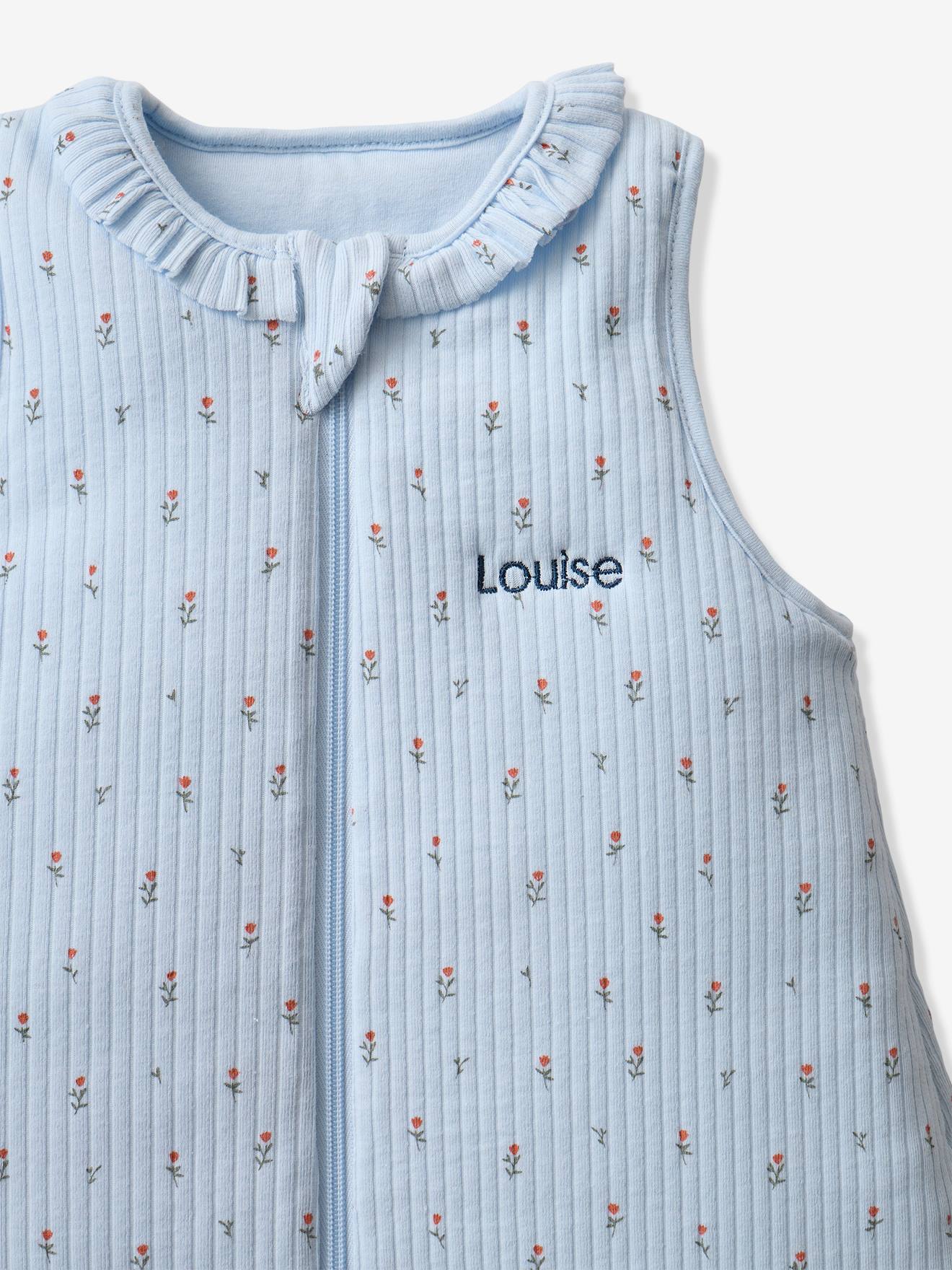 Vertbaudet Ärmelloser Baby Schlafsack GIVERNY personalisierbar Oeko-Tex - lavandel
