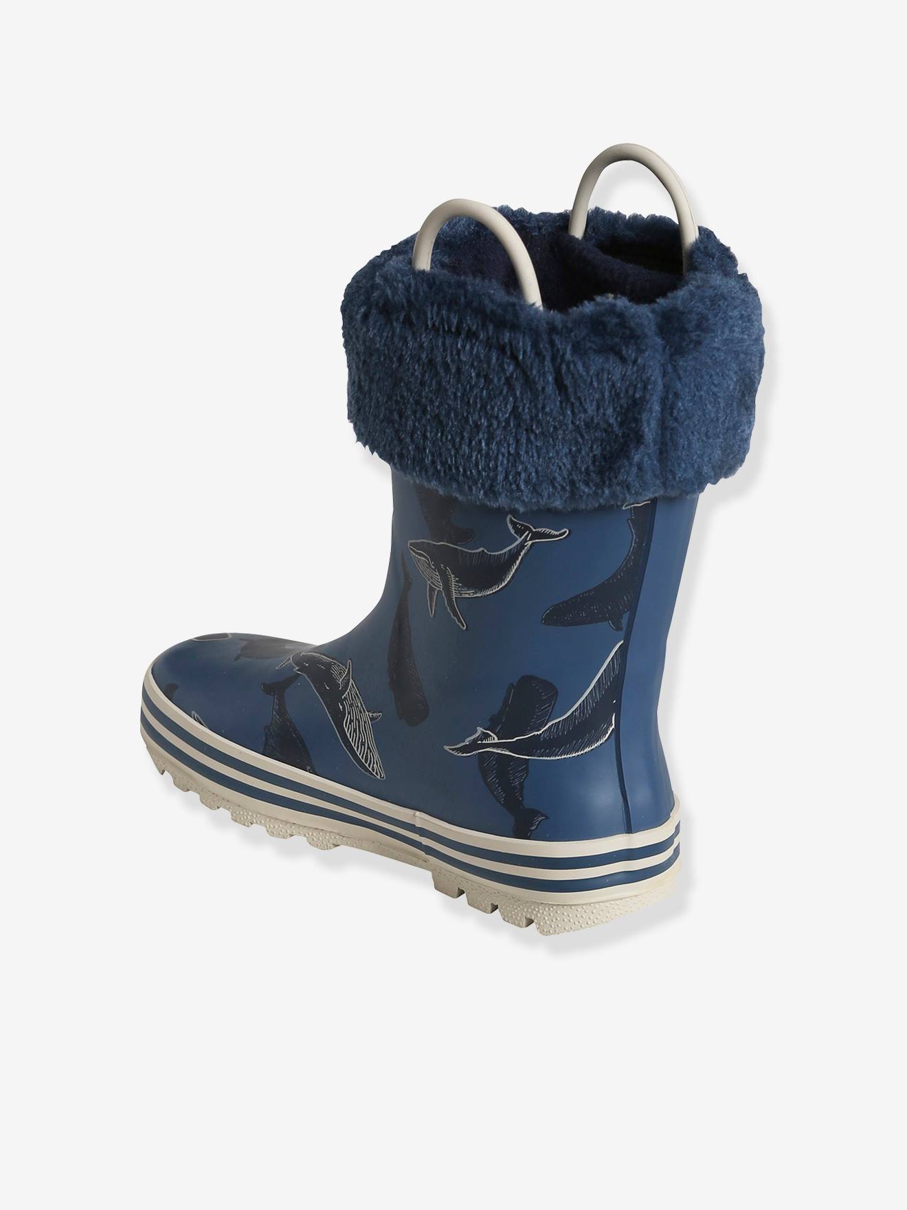 Bottes de pluie imprimées garçon collection maternelle bleu foncé imprimé