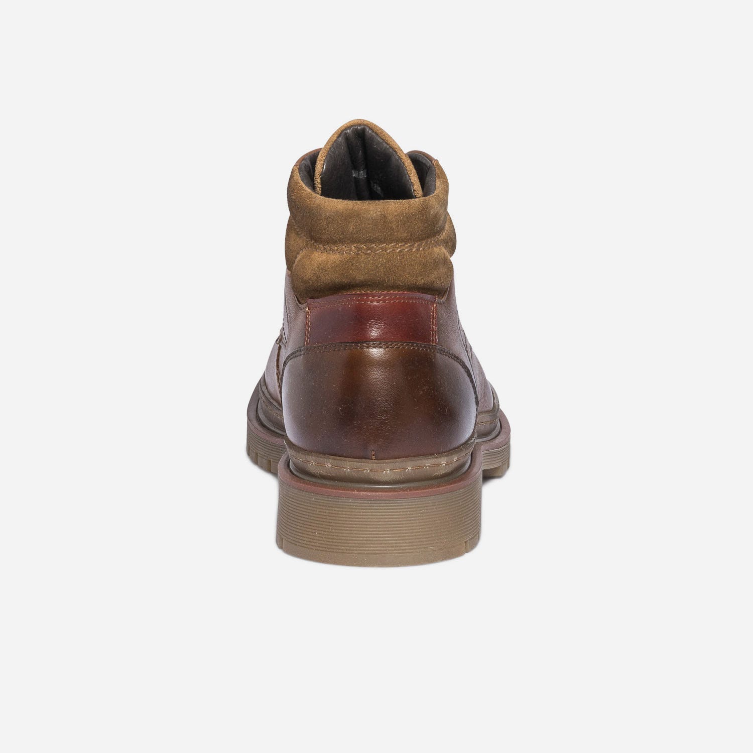 Boots à lacet cognac en cuir