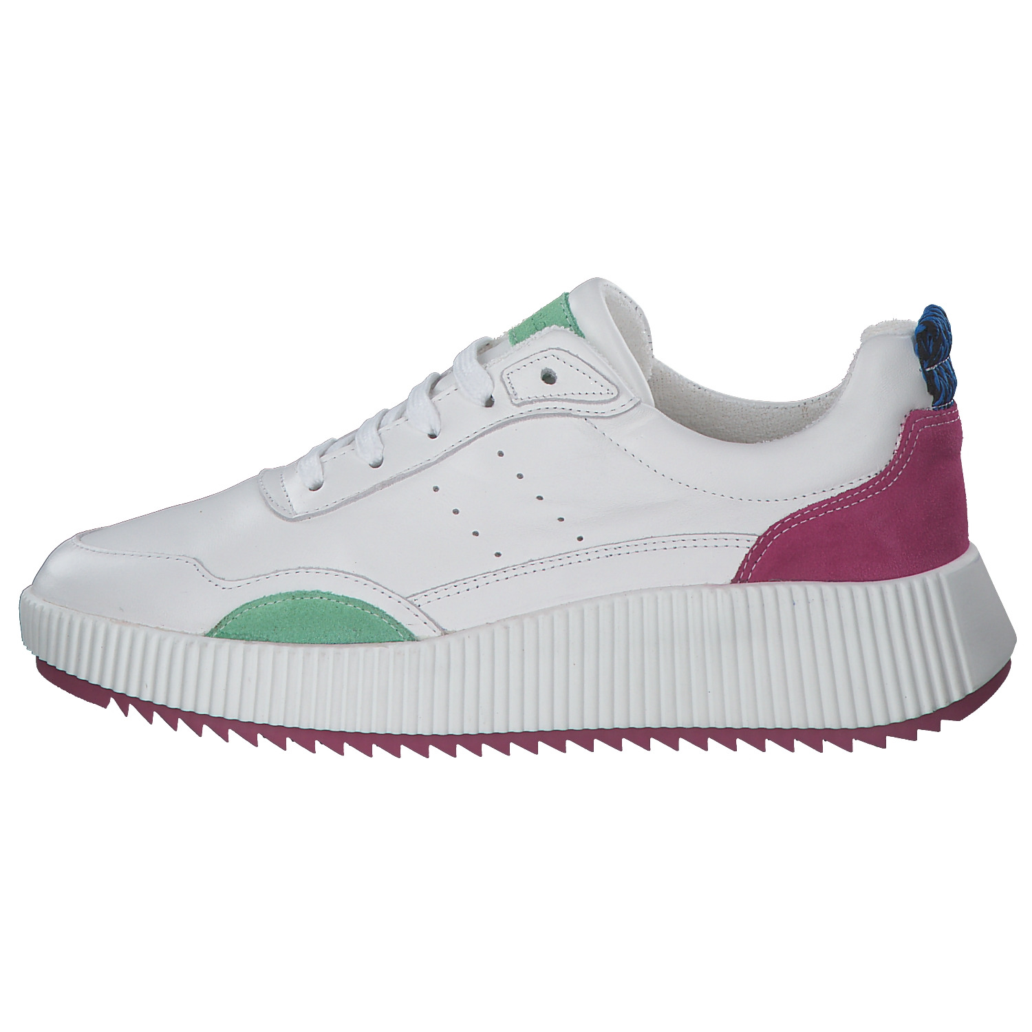Palado PA 0035, Schnürschuhe, Damen, Weiß/Grün/Pink