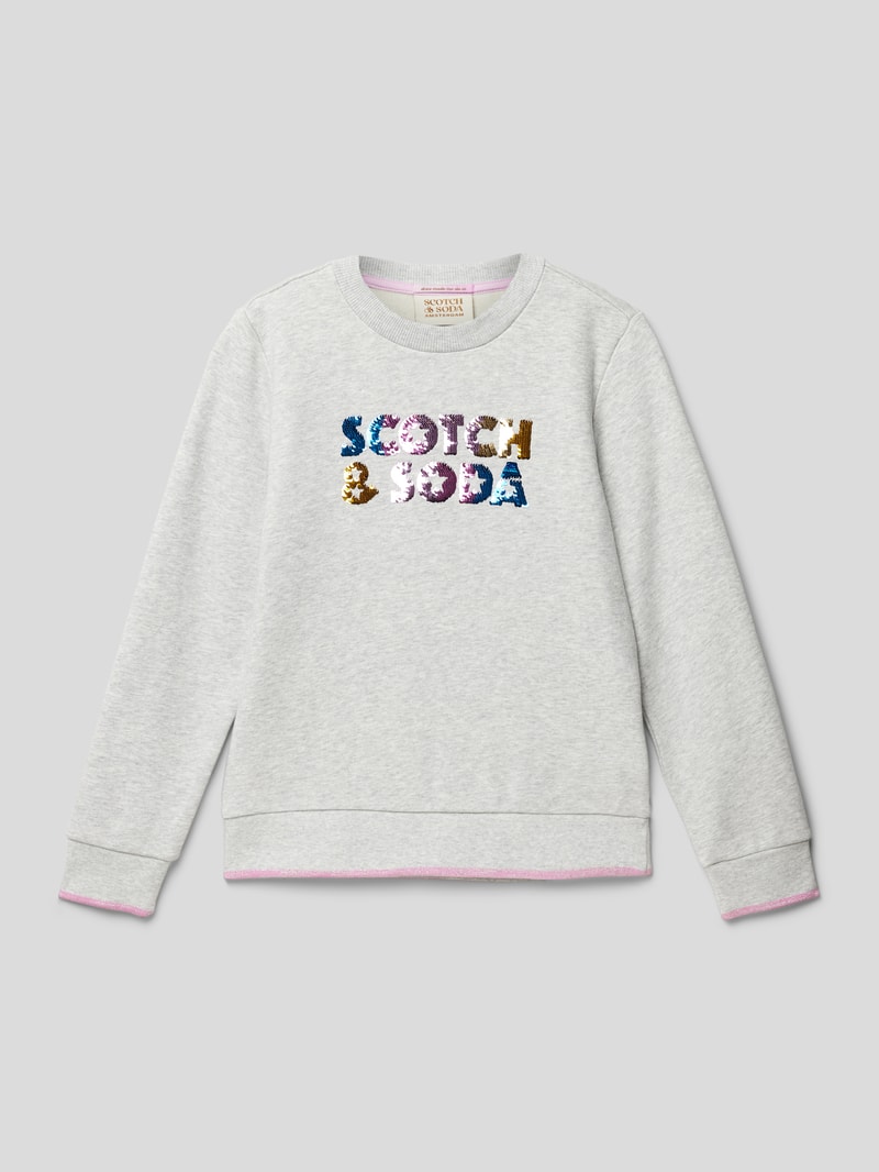 Sweatshirt in melierter Optik in anthrazit