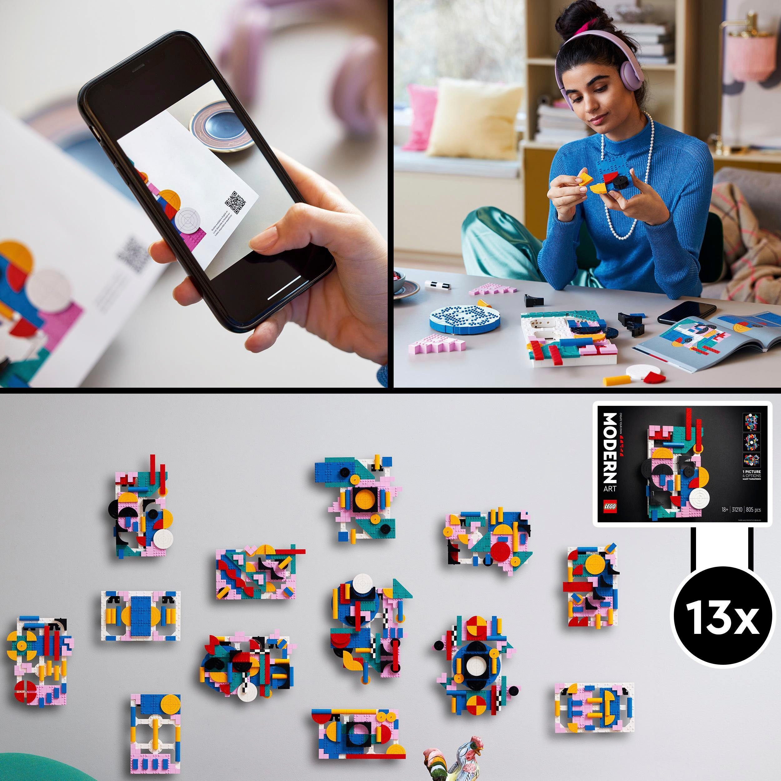 LEGO® Konstruktionsspielsteine Moderne Kunst (31210), LEGO® ART, (805 St), Made in Europe