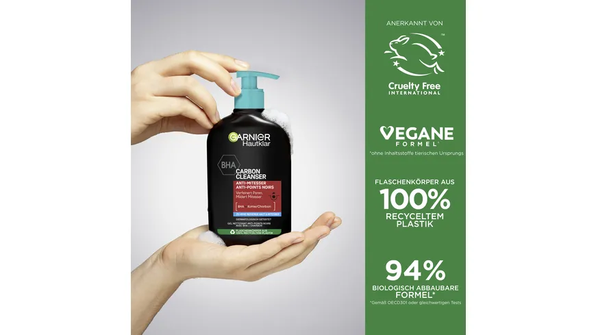 Garnier Hautklar Carbon Cleanser 250 ml