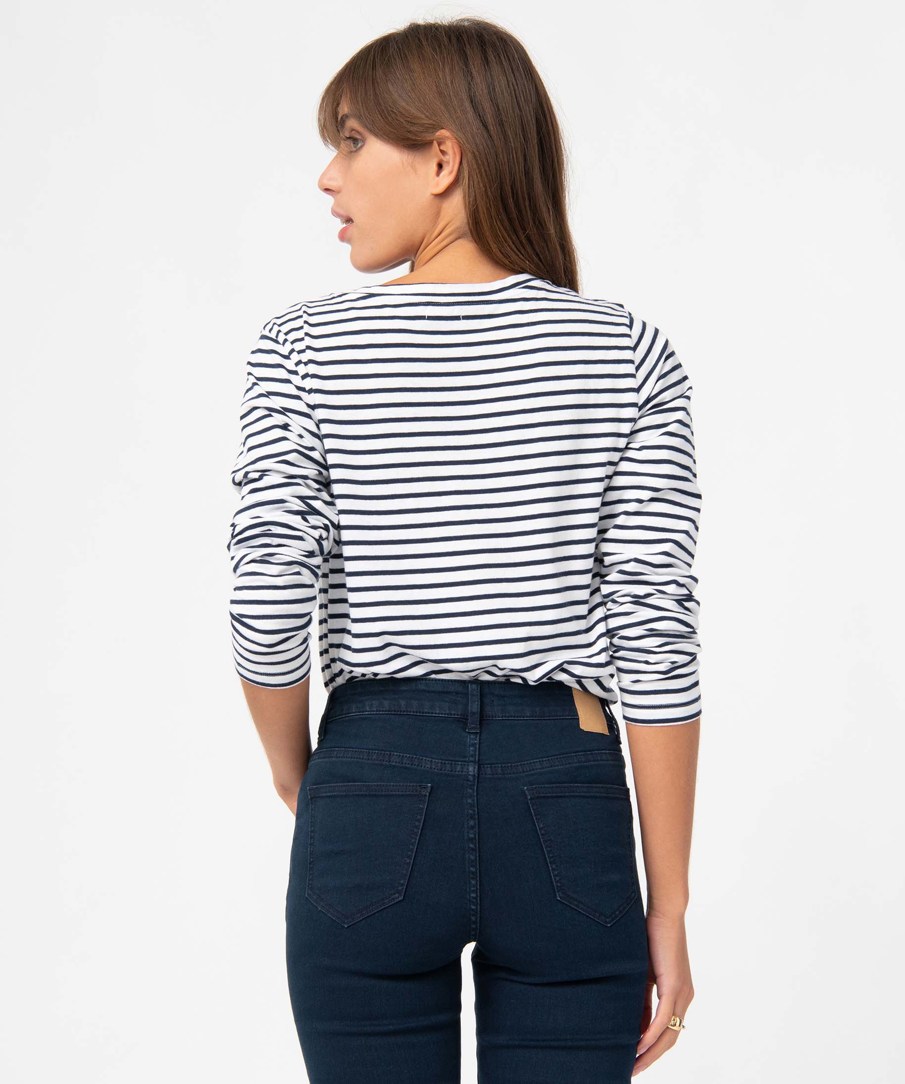 Tee-shirt rayé à manches longues femme raye | GEMO