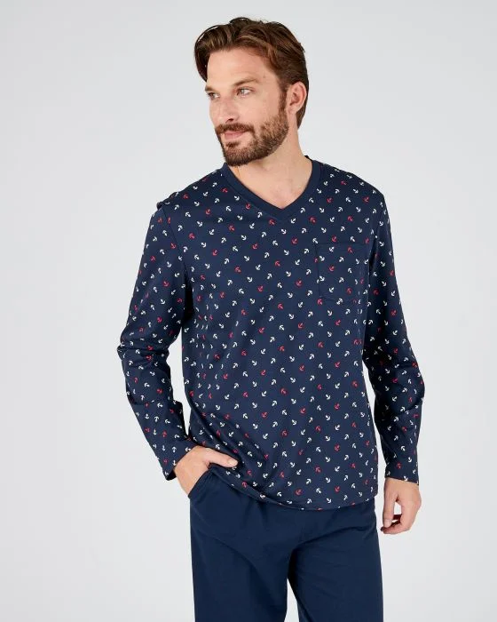 Pyjama en pur coton peigné