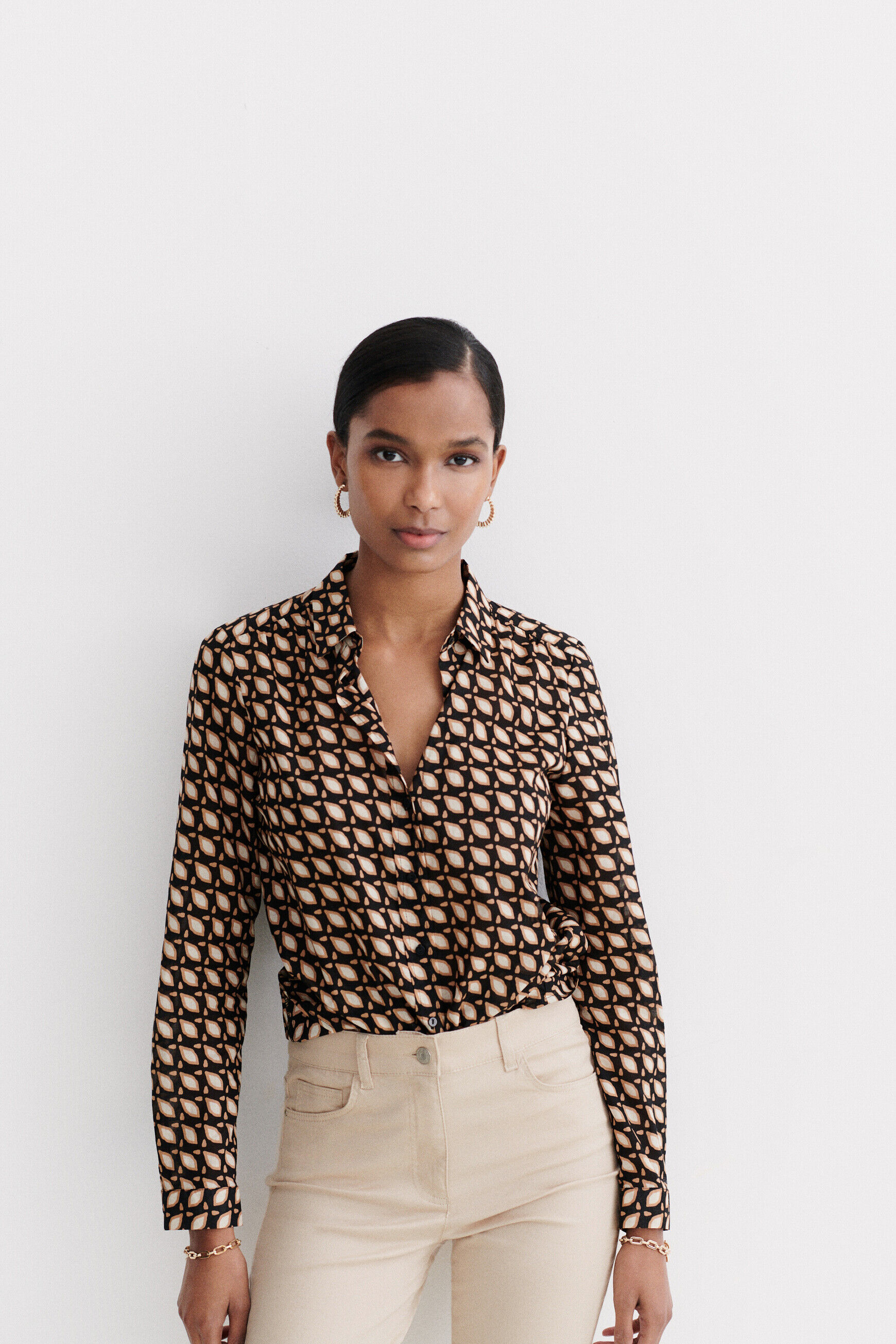 pantacourt mason beige femme
