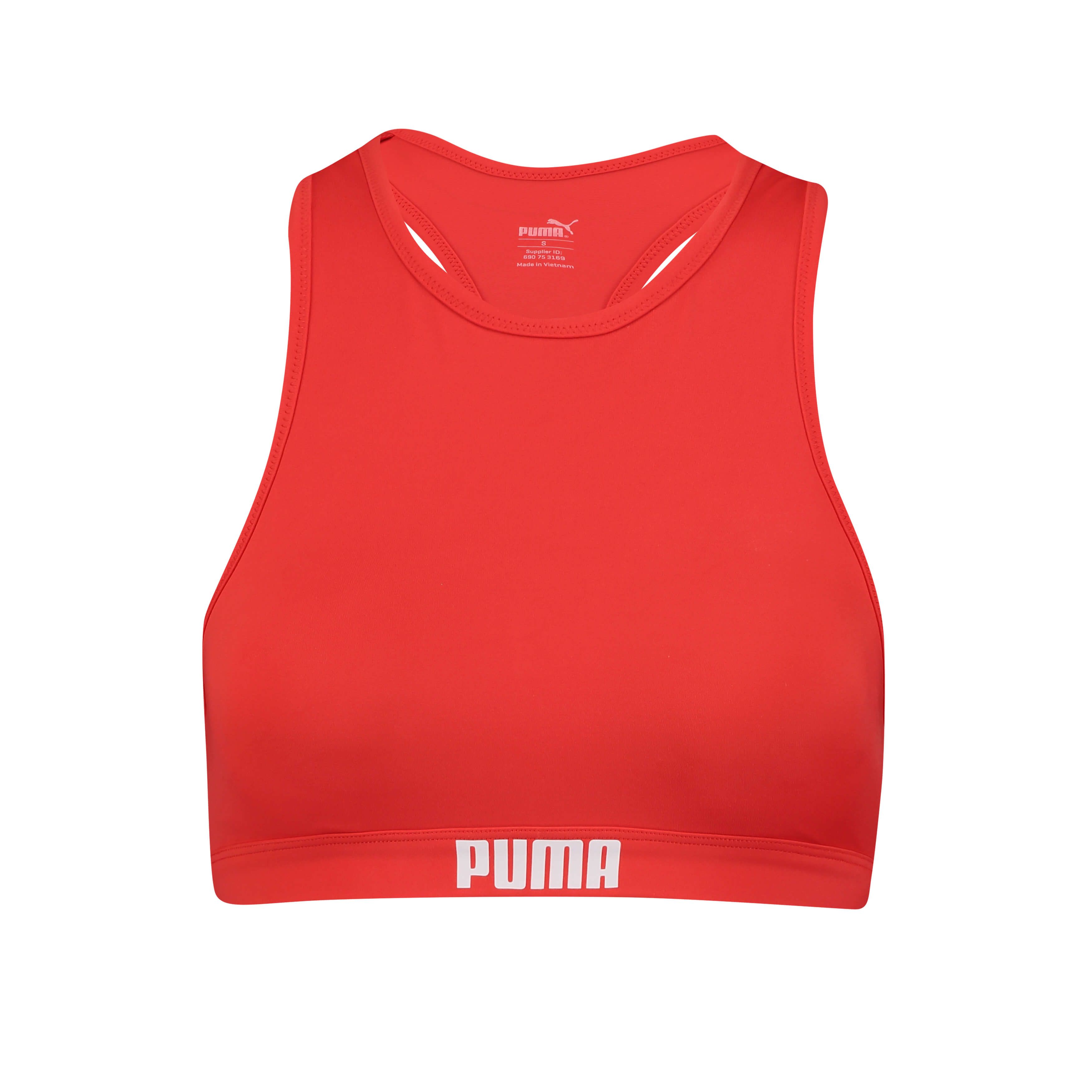 PUMA Racerback rotes Damen Bikini-Oberteil