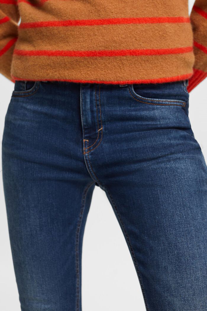 Recycelt: Skinny Stretchjeans mit hohem Bund