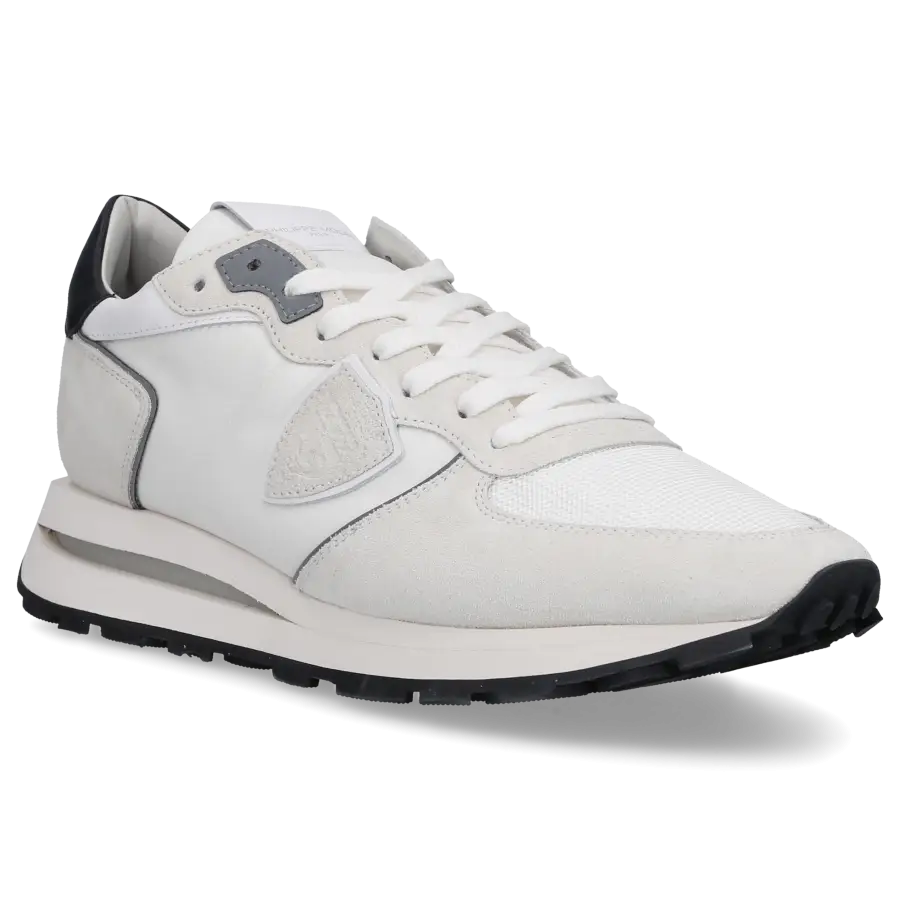 Philippe Model - Sneaker low TROPEZ HAUTE Veloursleder Textil - weiß