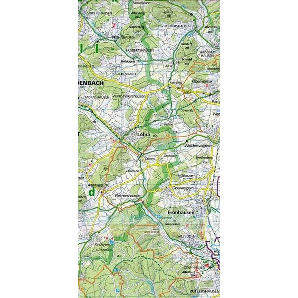 Marburg - Schwalmstadt - Alsfeld 1 : 70 000 - Fahrradkarte