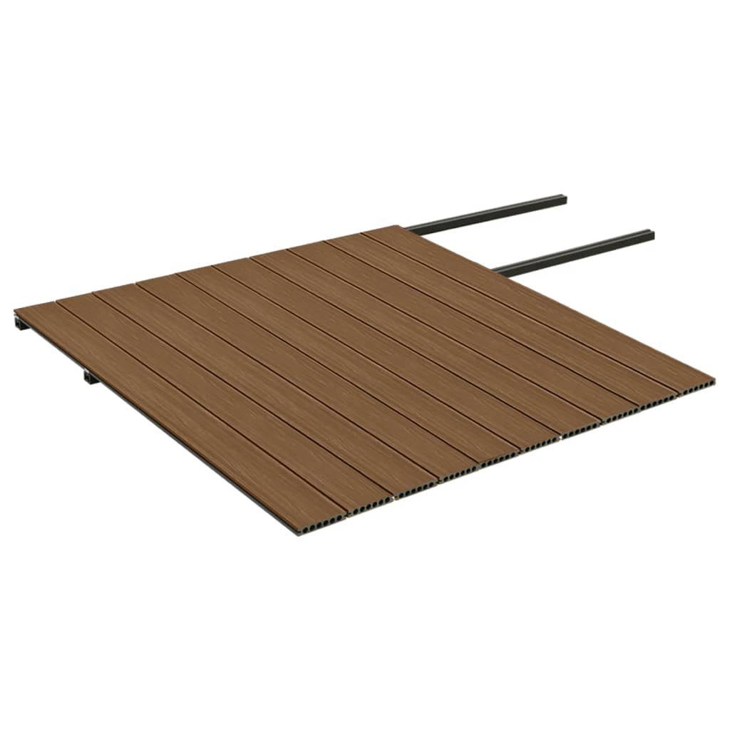 Teppichboden WPC Terrassendielen mit Zubehör Braun und Grau 25 m² 4 m, vidaXL