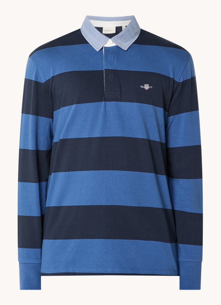 Tricou polo Gant cu croială clasică, dungi și logo.