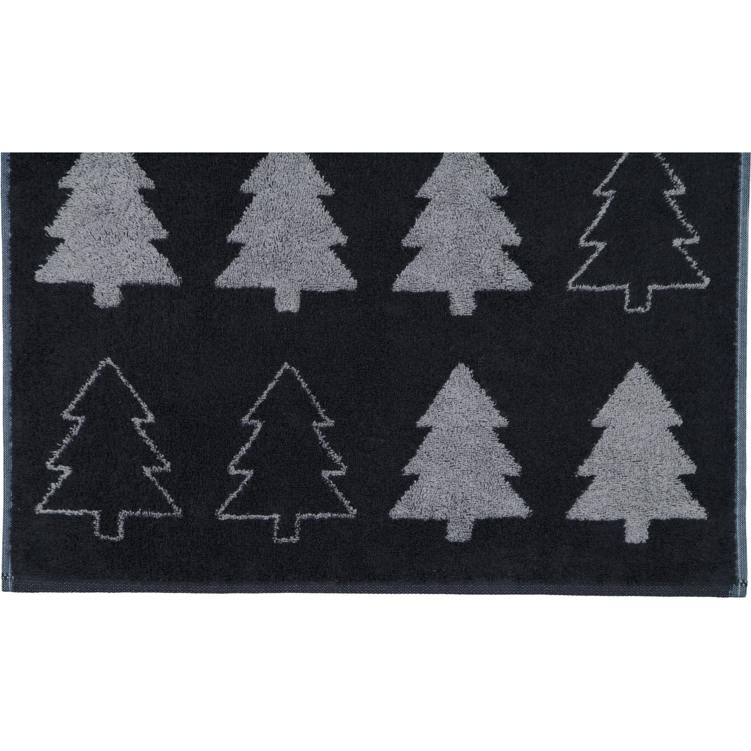 Cawö Handtücher Christmas Edition Tannenbäume 794 schwarz - 90