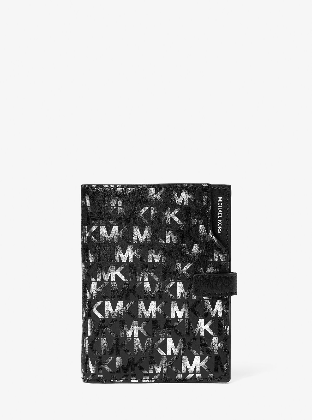 Jet Set Metallic Signature Logo Passport Lommebok - SVART