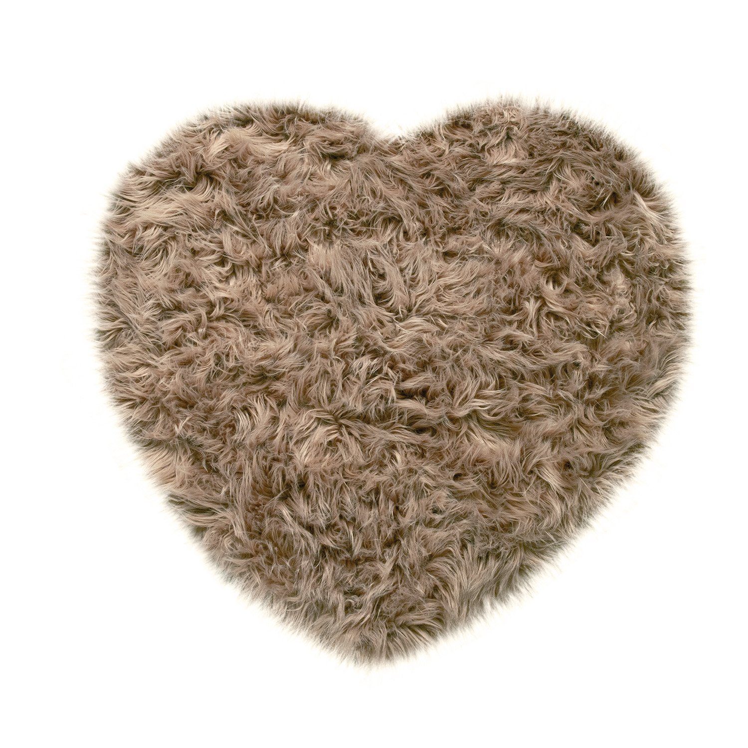 Fellteppich Wohnzimmer Hochflor Teppich Kunst-Fell Design, TT Home, rund, Höhe: 64 mm