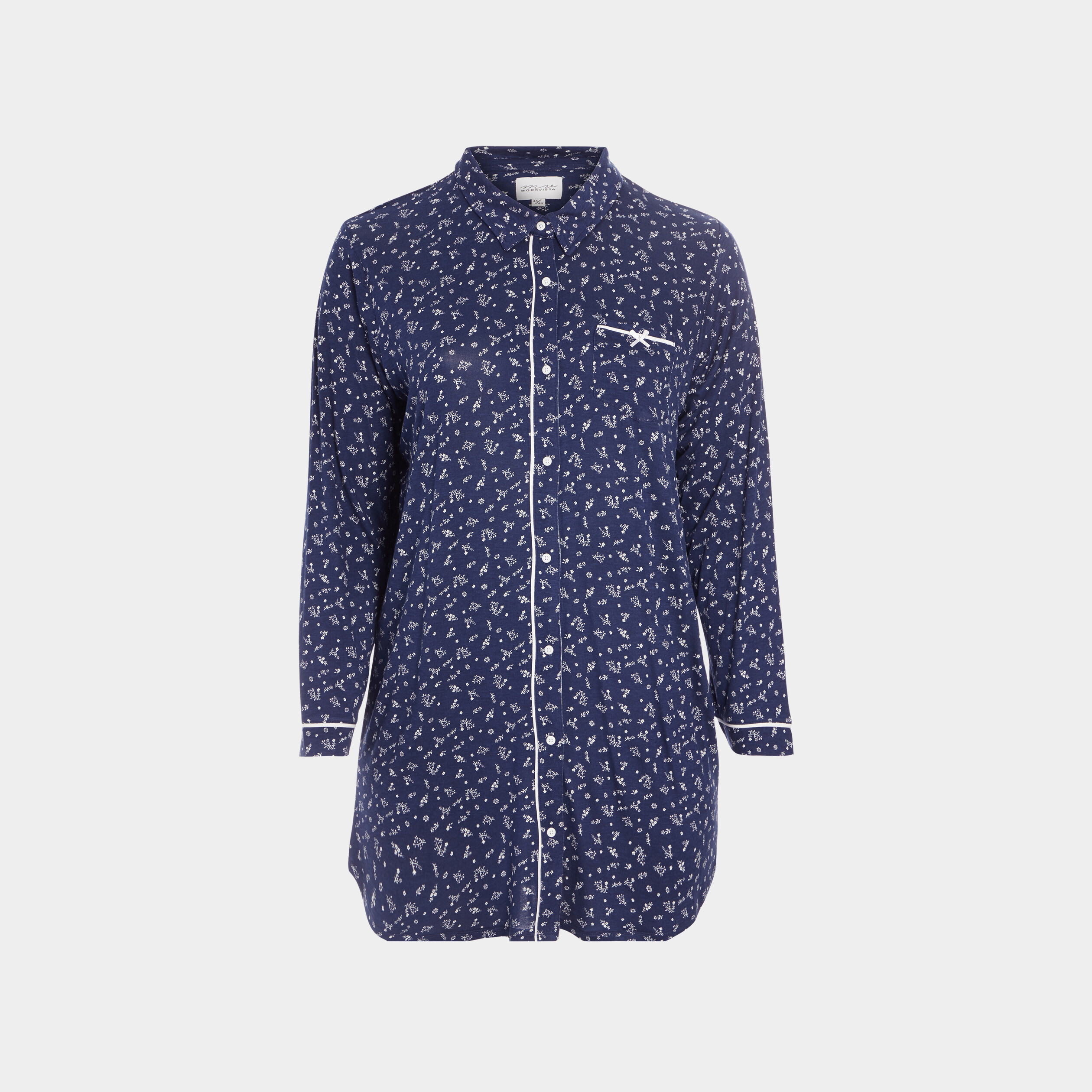 Chemise de nuit liquette bleu marine femme grande taille | La Halle