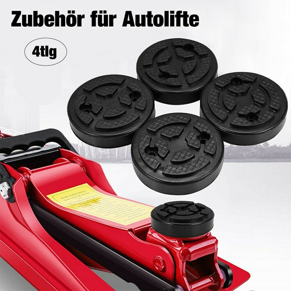 BlingBin Wagenheber Gummiauflage 4 Stück Wagenheberauflage Gummiblock Hebebühne, 4er/ Set, 4-tlg., 4X, für Wagenheber und Hebebühnen