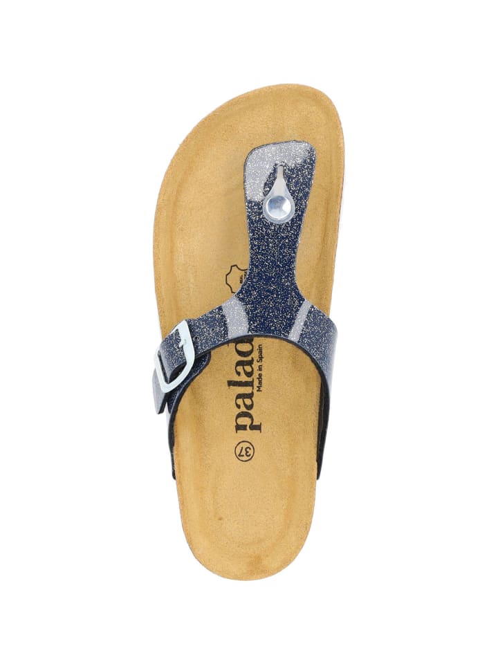 palado Zehentrenner in blau glitzer günstig kaufen 38