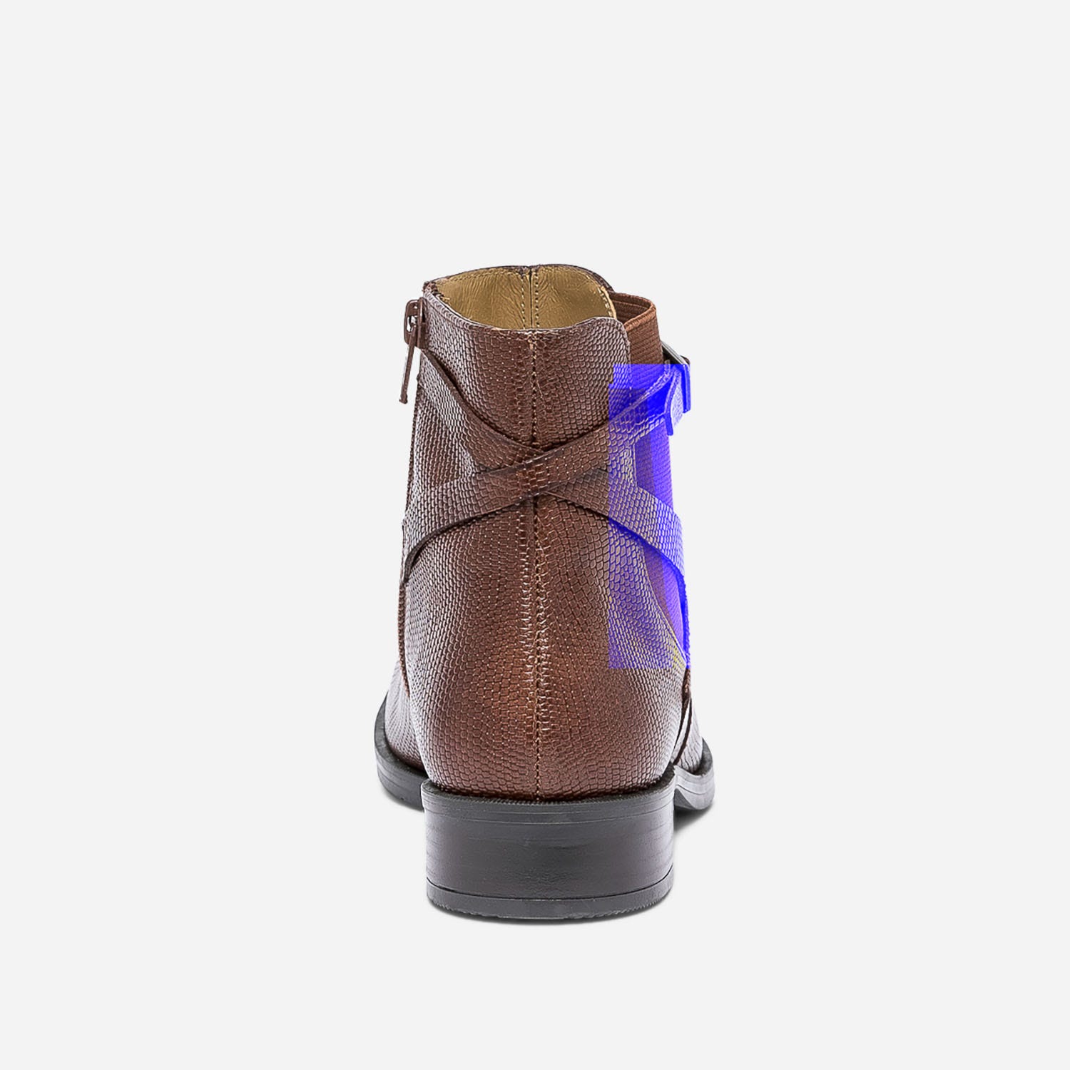 Chelsea boots ERAM FLEX cognac en cuir avec bride