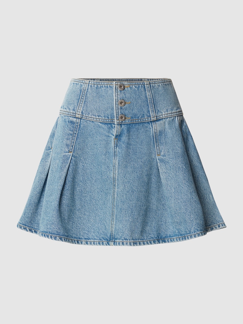 Minirock mit Knopfleiste in jeans