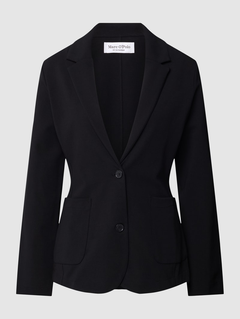 Blazer mit Reverskragen in schwarz