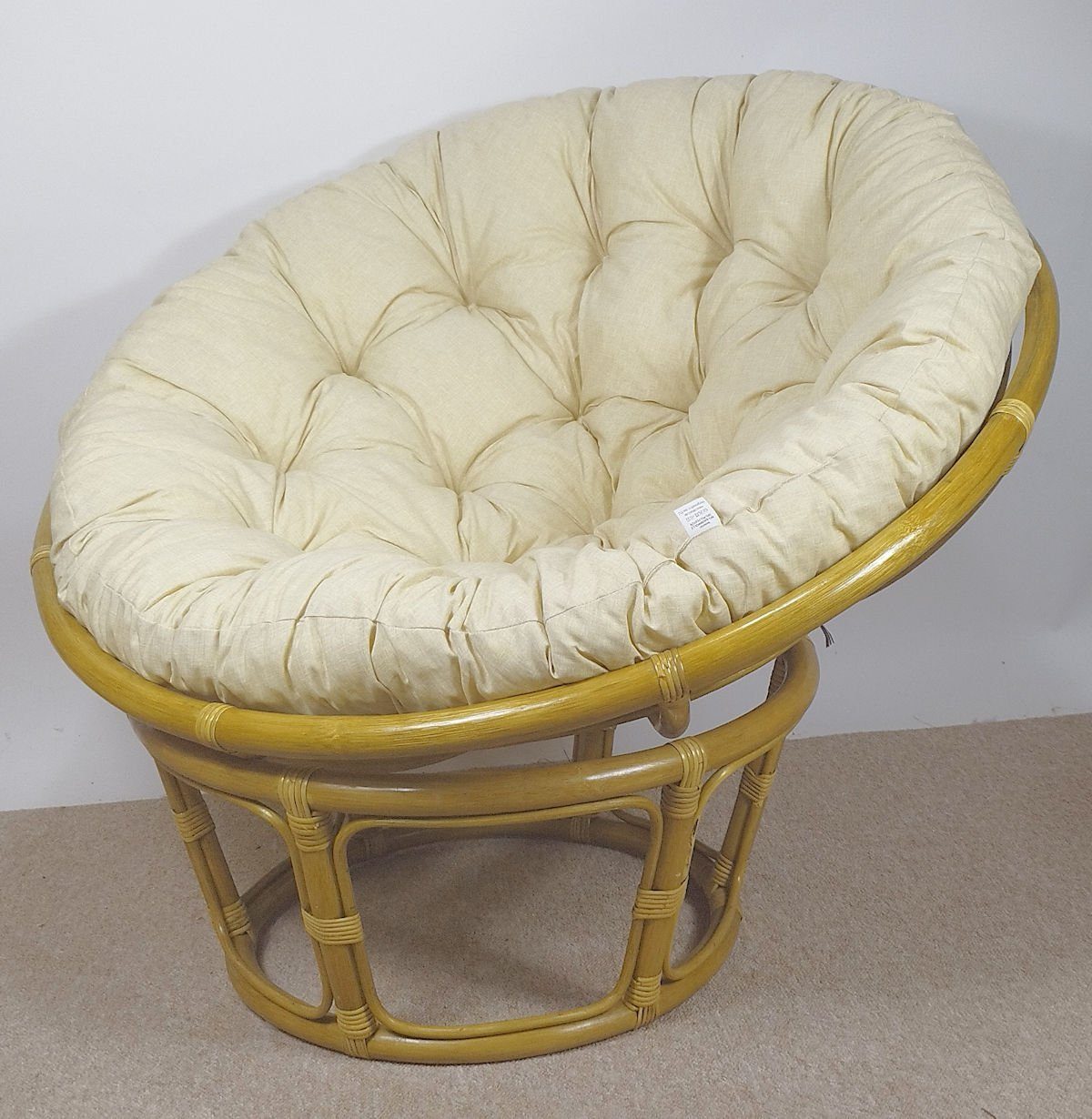 Rattani Rattanstuhl Rattan Papasan Papsensessel Rattansessel Fb. honig