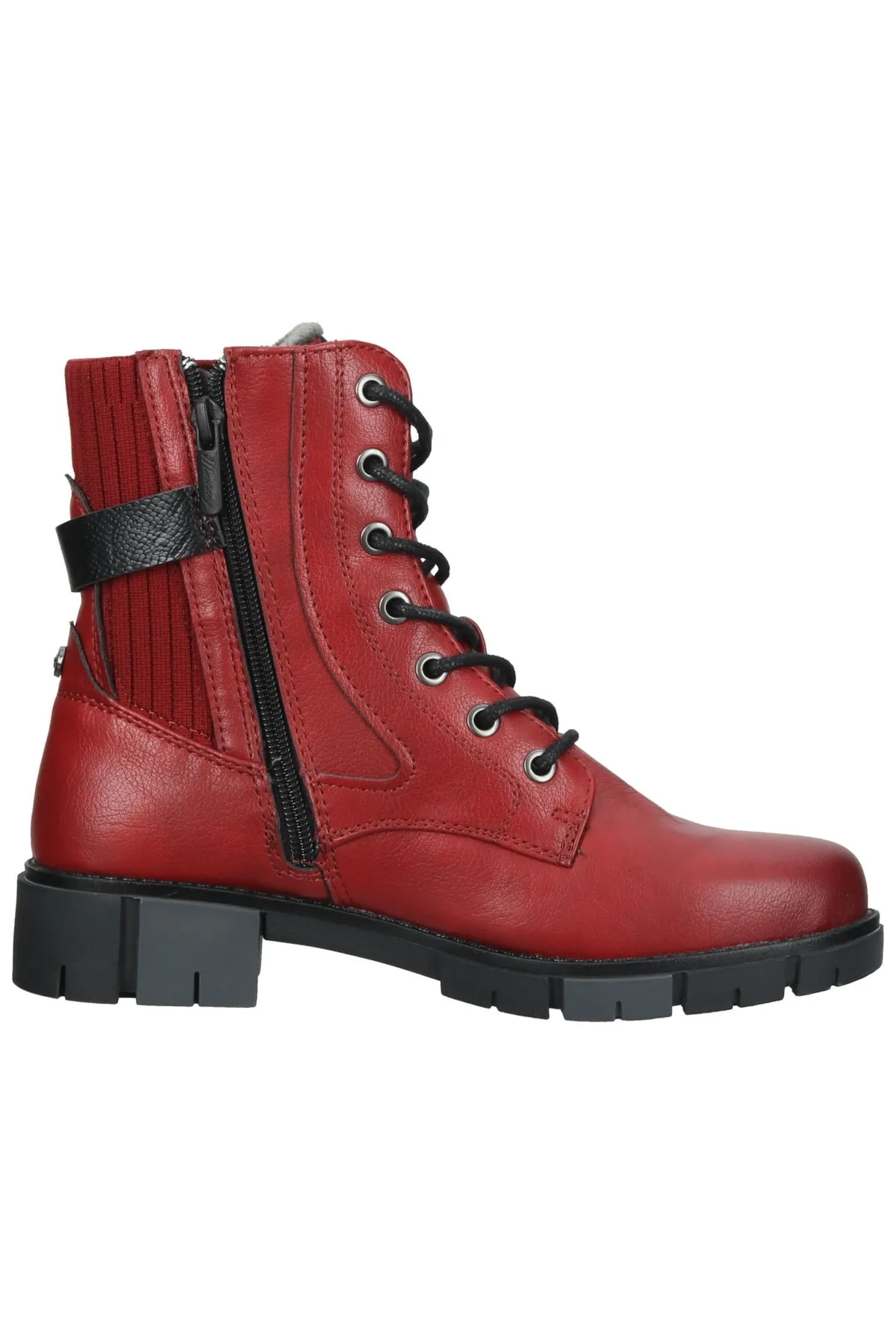 Mustang  Stiefelette - Rot - Blockabsatz