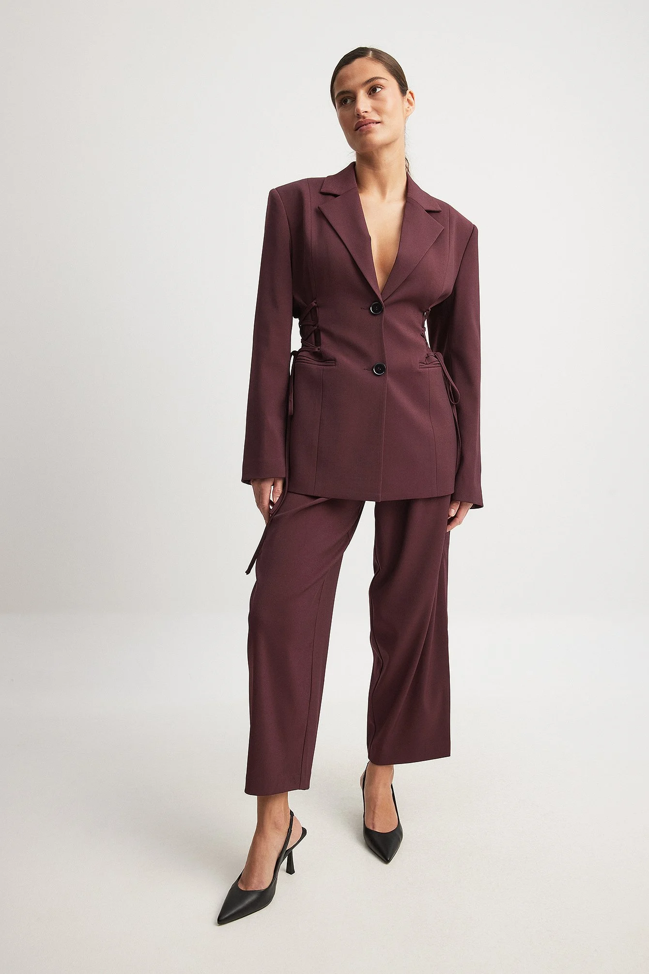 Blazer mit Schnürdetails