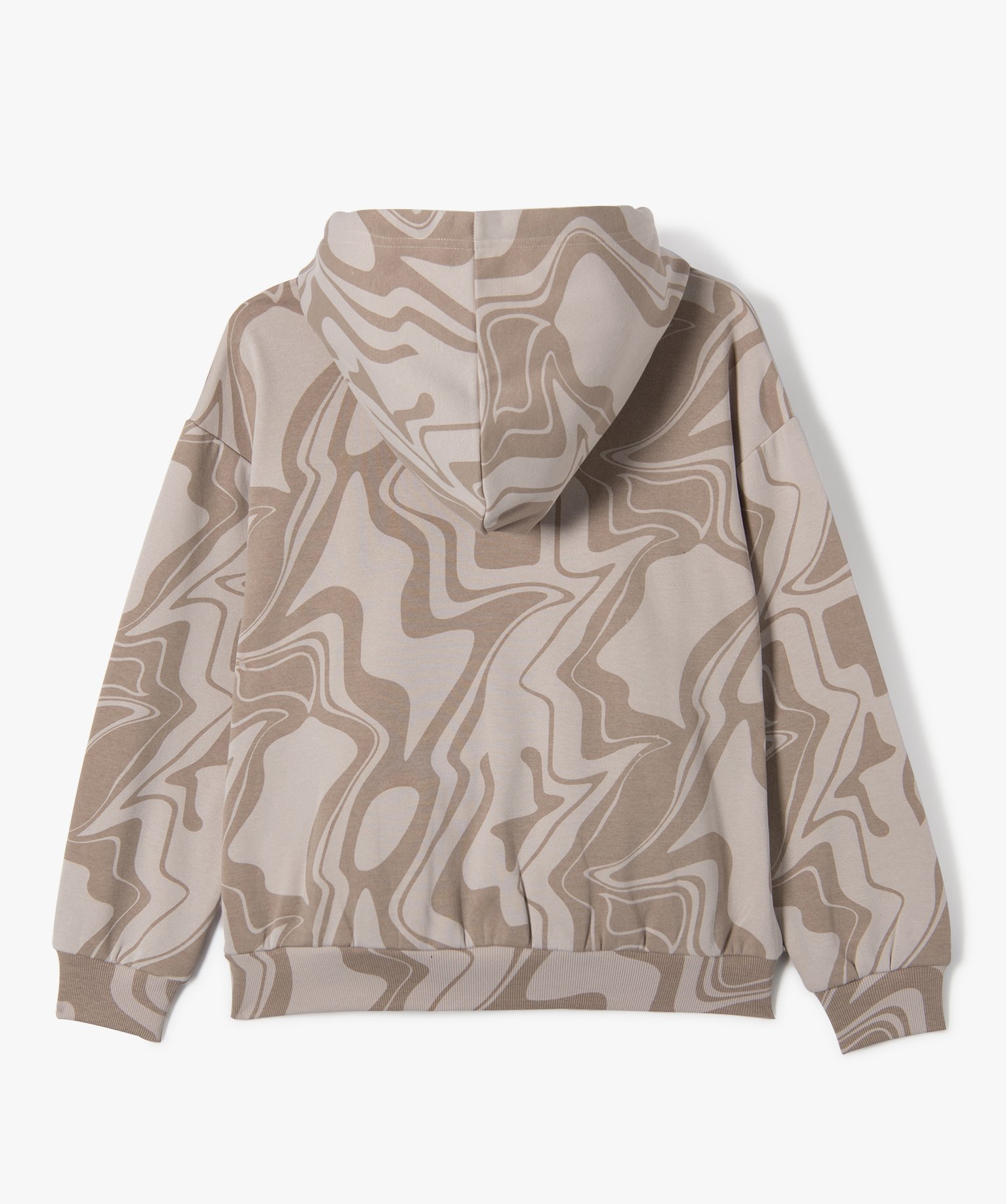 Sweat fille imprimé à capuche imprime | GEMO