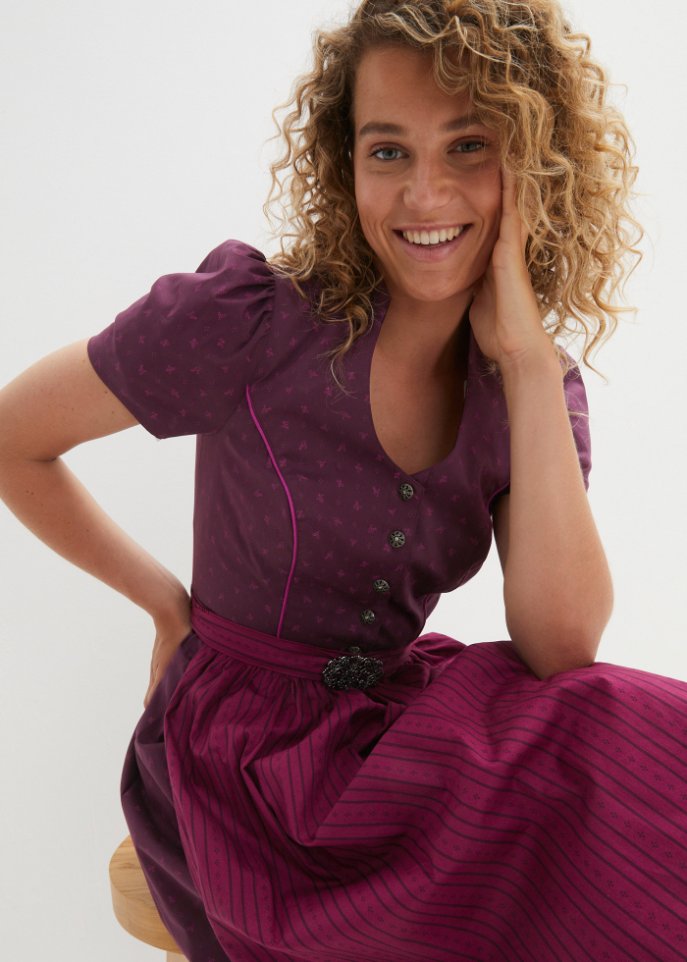 Trachtenkleid mit Schürze, knieumspielend (2-tlg.Set)