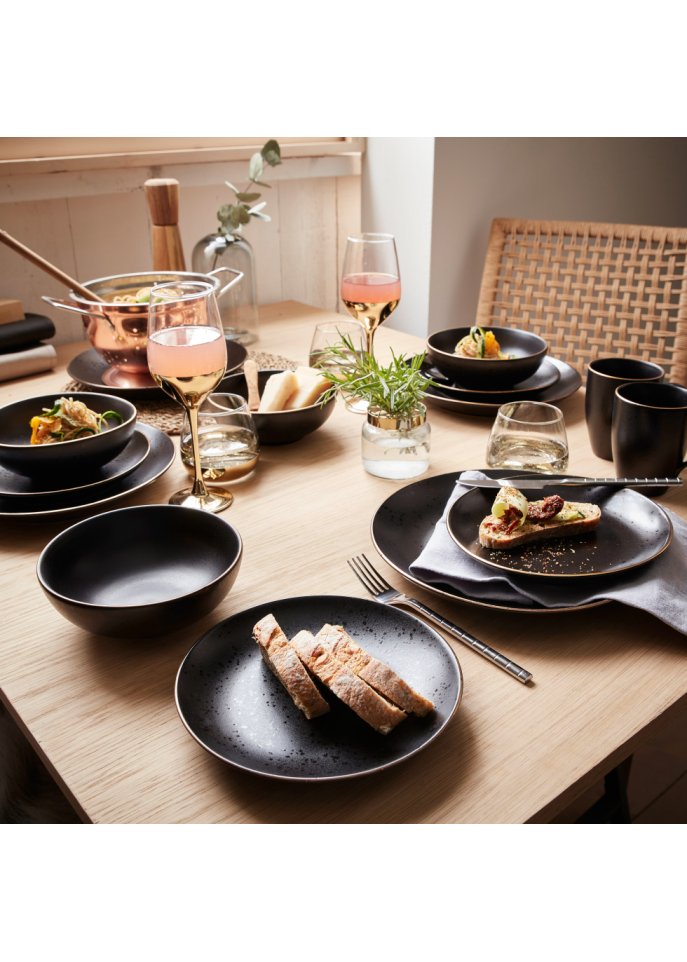 Geschirr-Set mit Sprenkel (16-tlg.Set)