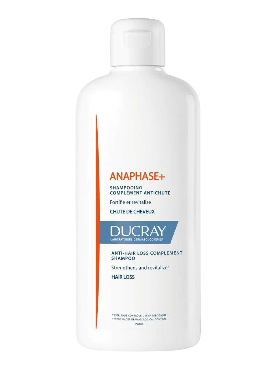 „Ducray Anaphase“ šampūnas papildo plaukų slinkimo gydymo priemonę.