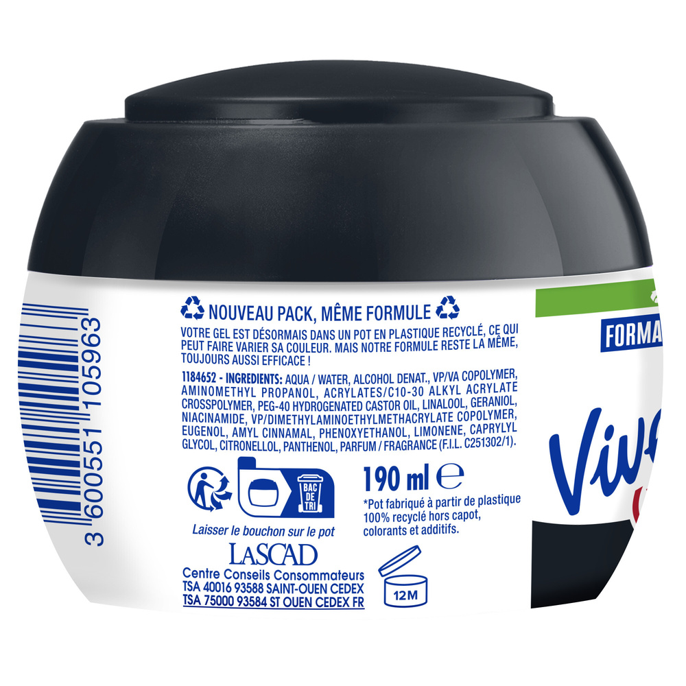 DOP Vivelle Dop Gel Coiffant aux Vitamines Fixation Turbo Force 8