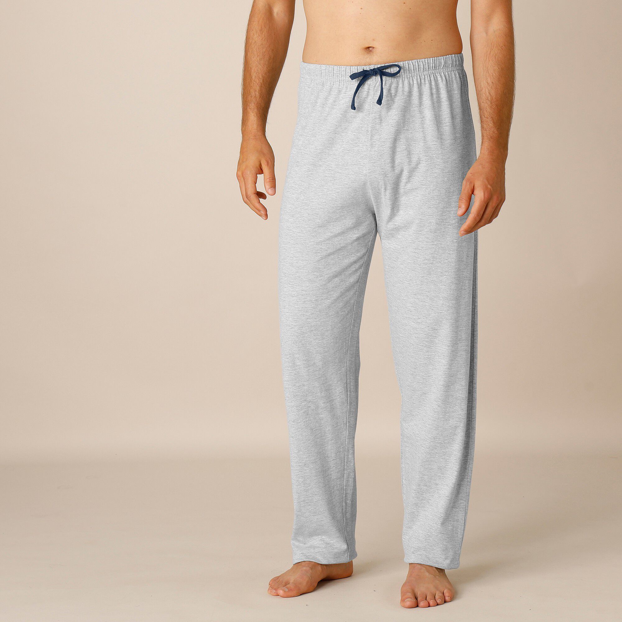 Pantalon pyjama gris chiné uni