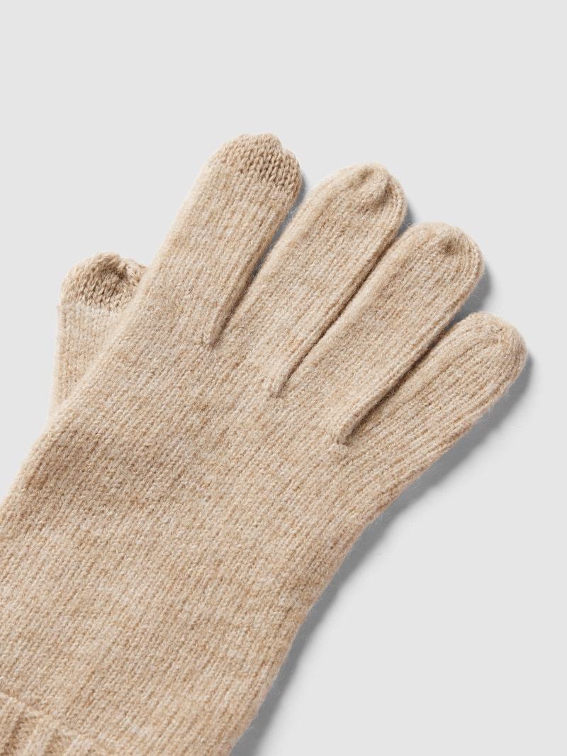 Handschuhe mit Label-Detail in beige