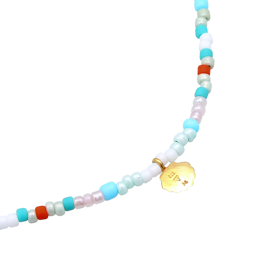 Elli Elli Bracelet de Cheville Femmes bracelet de cheville verre boules multicolores é Bijoux