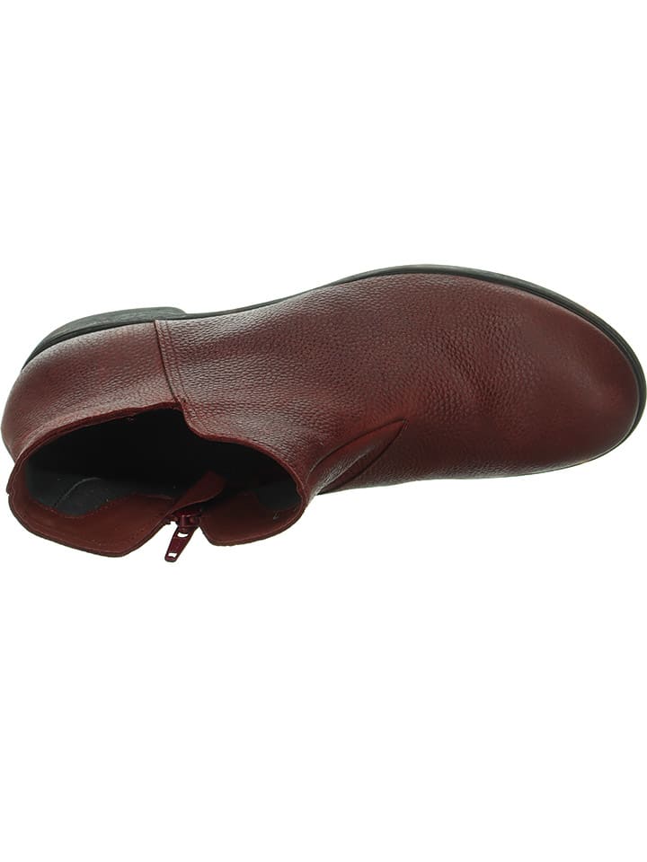 Think! Leder-Ankle-Boots in Bordeaux günstig kaufen