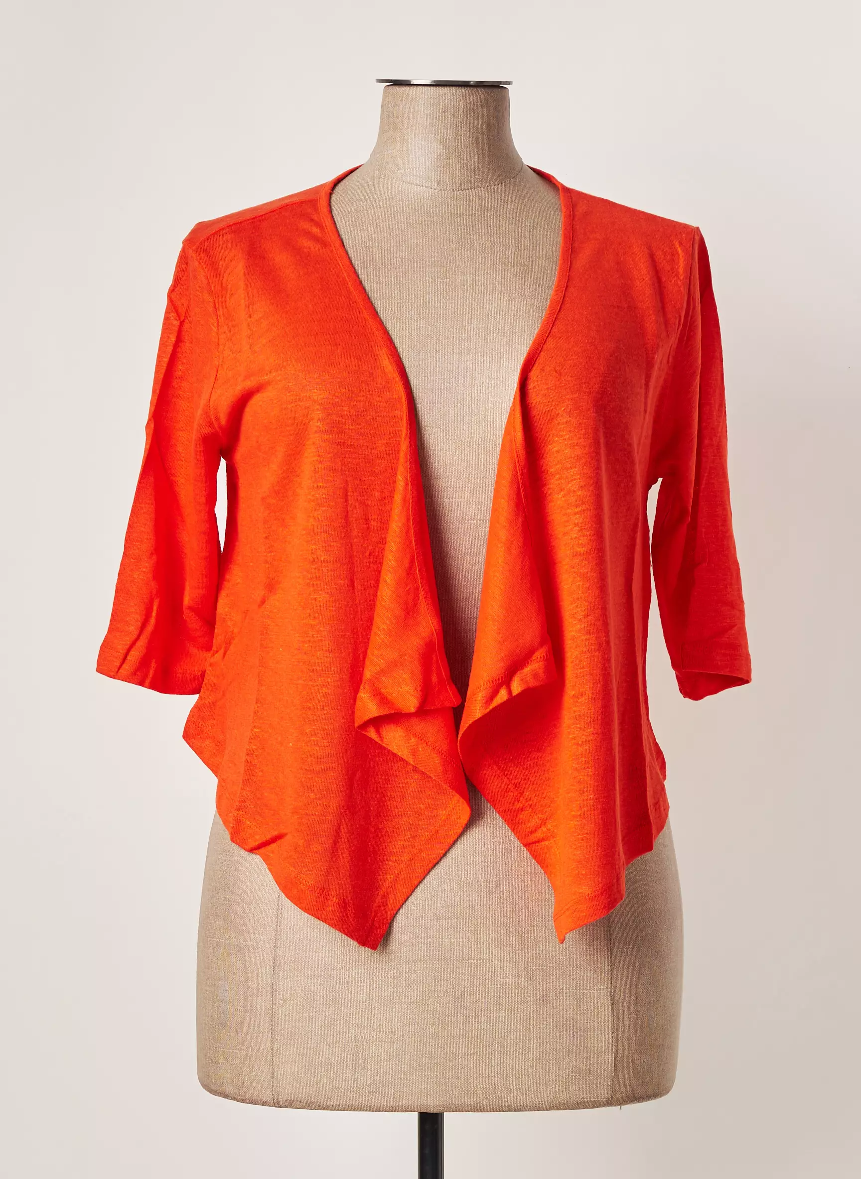 G Oze Gilets Manches Courtes Femme couleur orange