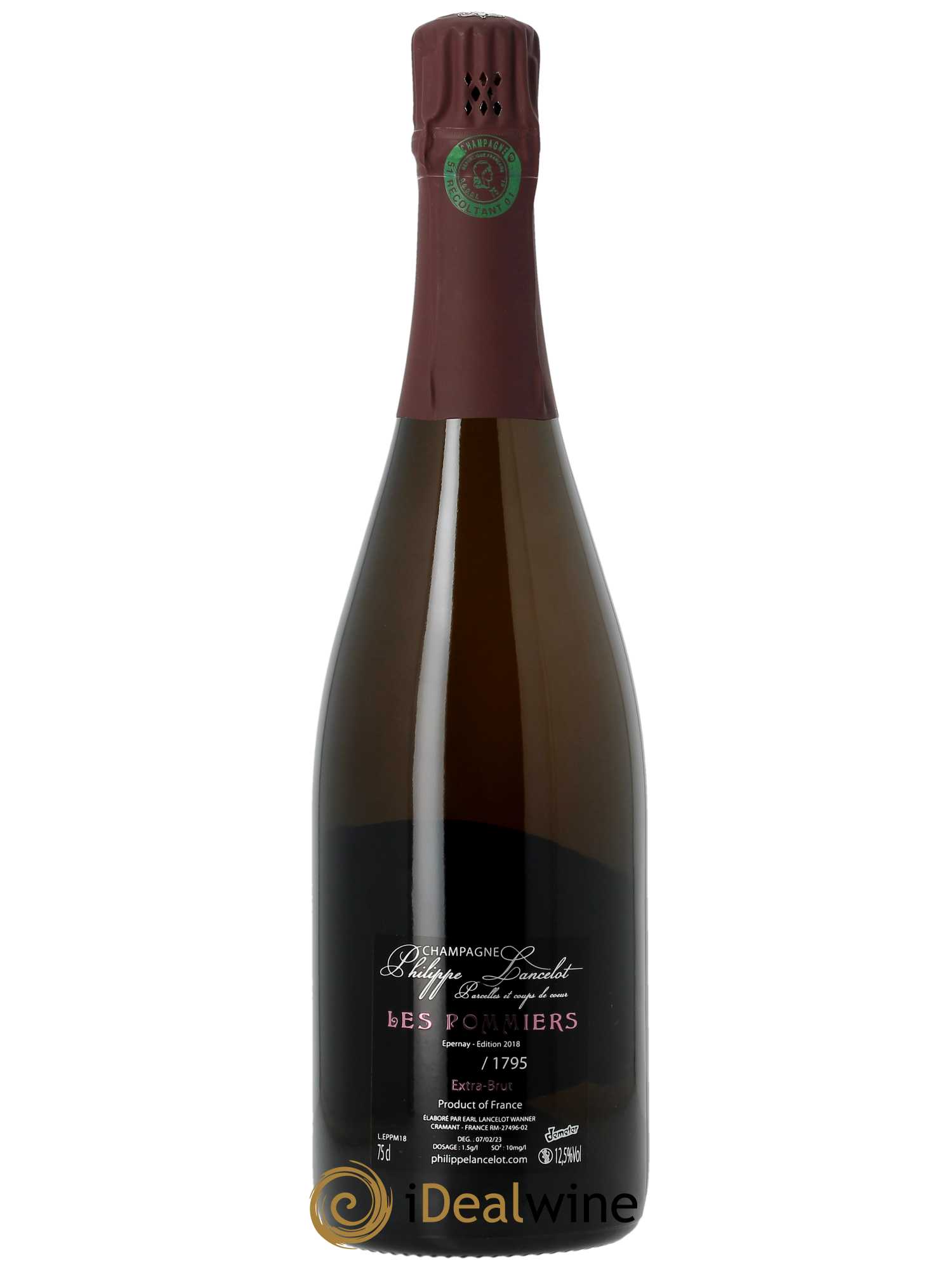 Les Pommiers Extra Brut Philippe Lancelot  2018 - Lot de 1 Bouteille