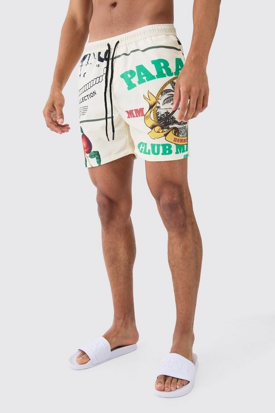 Mittellange Paris Badehose