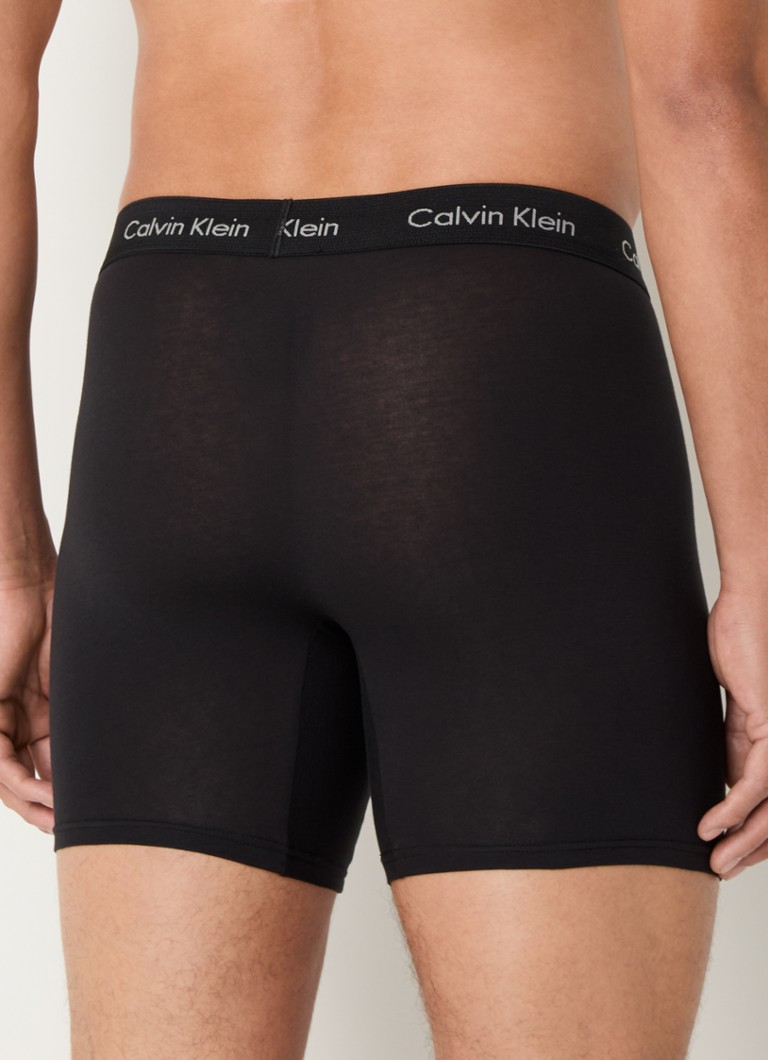Cuecas boxer Calvin Klein com cós com logo, pacote com 3 unidades