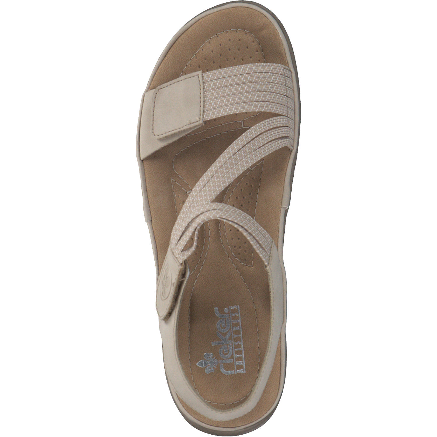 Rieker 64870, Keilsandaletten, Damen, ginger/cliff-weiss