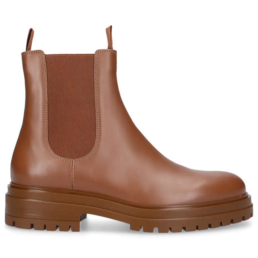 Gianvito Rossi - Chelsea Boots CHESTER Kalbsleder - braun