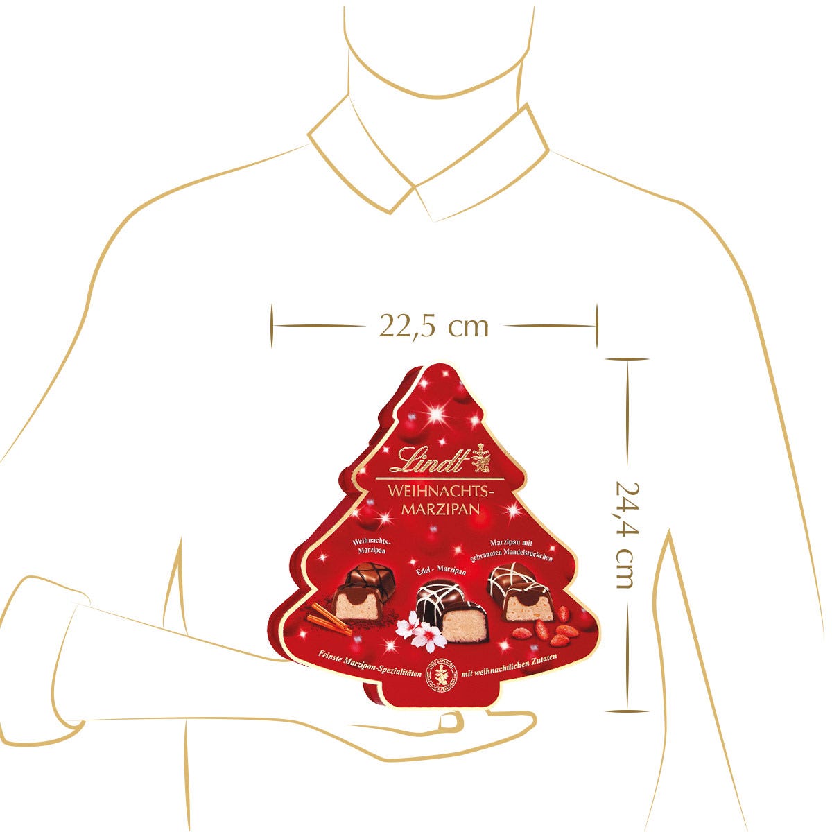 Weihnachts-Marzipan-Selection, 175g