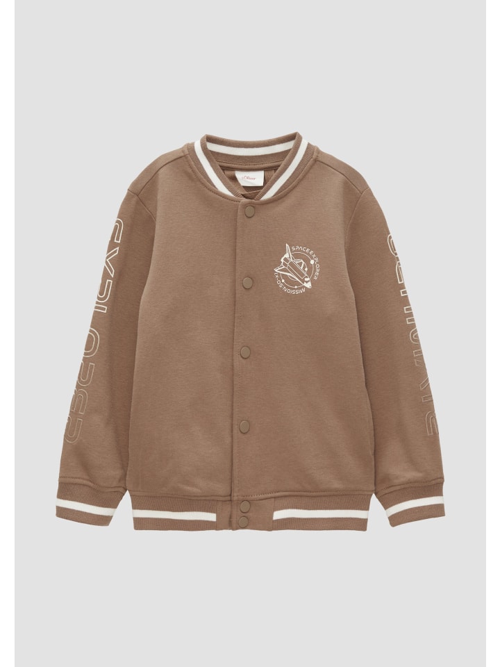 s.Oliver Sweatshirt Jacke langarm in Braun günstig kaufen