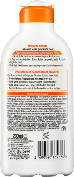 Garnier Ambre Solaire Sonnenschutz-Milch Sonnenlotion